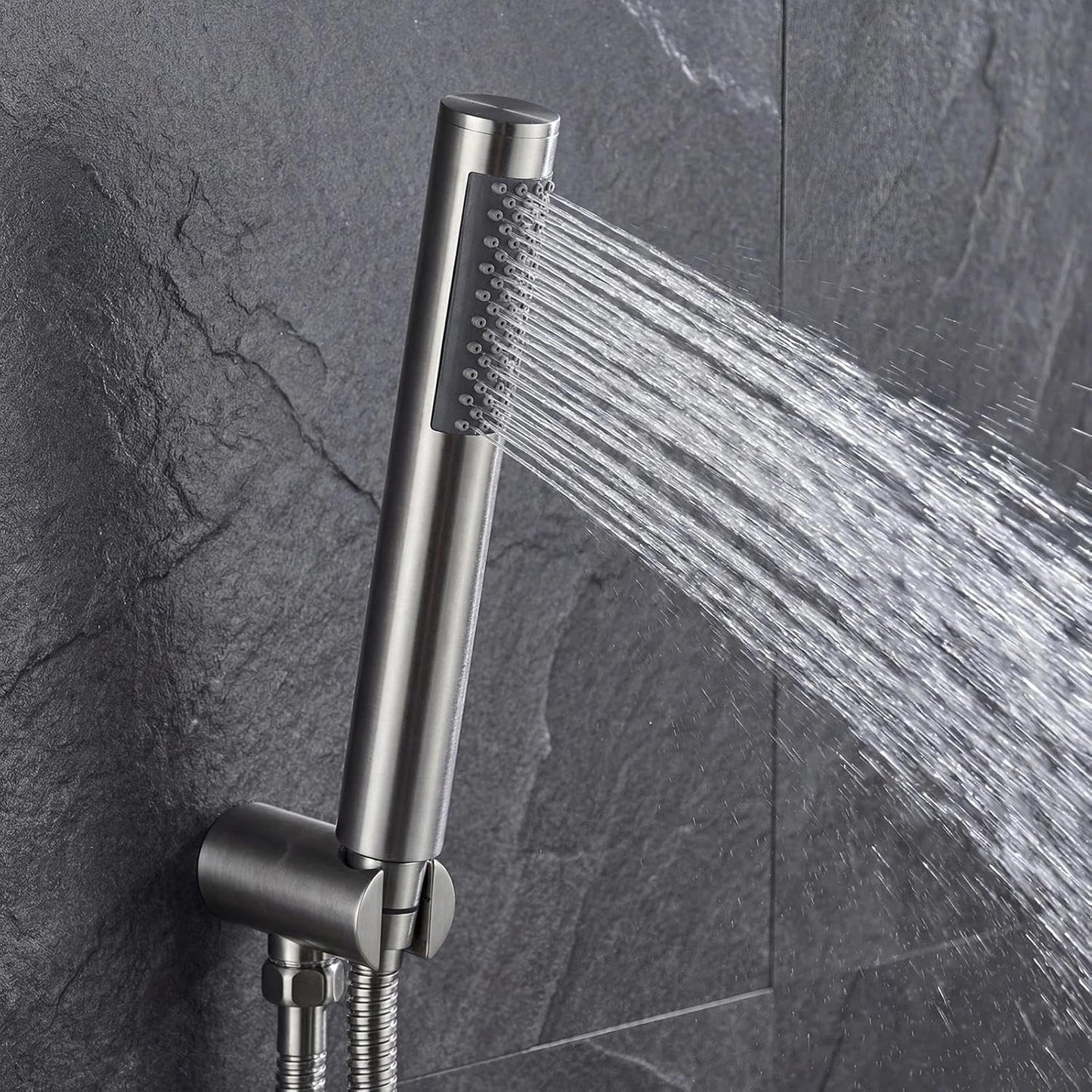 Transform Your Shower Experience with the Portable High-Pressure Stainless Steel Shower Head - Sleek Silver Design with 66 Water Outlets and Anti-Scale Features