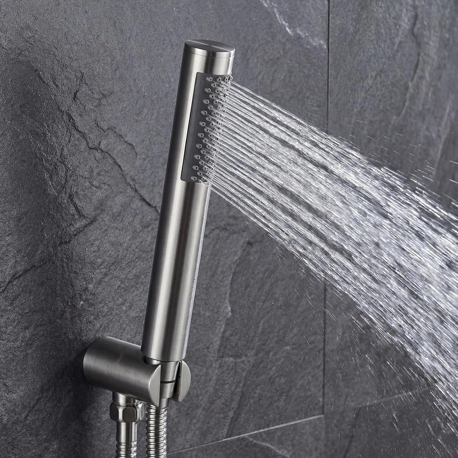 Transform Your Shower Experience with the Portable High-Pressure Stainless Steel Shower Head - Sleek Silver Design with 66 Water Outlets and Anti-Scale Features