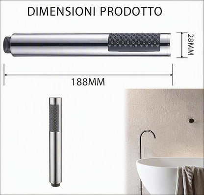 Transform Your Shower Experience with the Portable High-Pressure Stainless Steel Shower Head - Sleek Silver Design with 66 Water Outlets and Anti-Scale Features