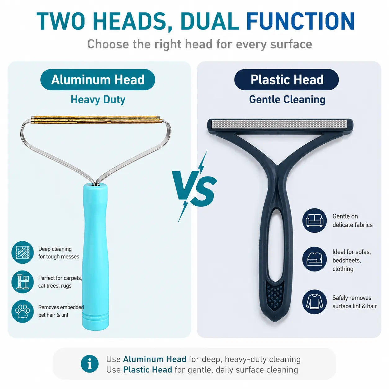 Ultimate 2-Piece Pet Hair Remover Set - Effortlessly Banish Dog & Cat Fur from Carpets, Couches, Rugs, and More!