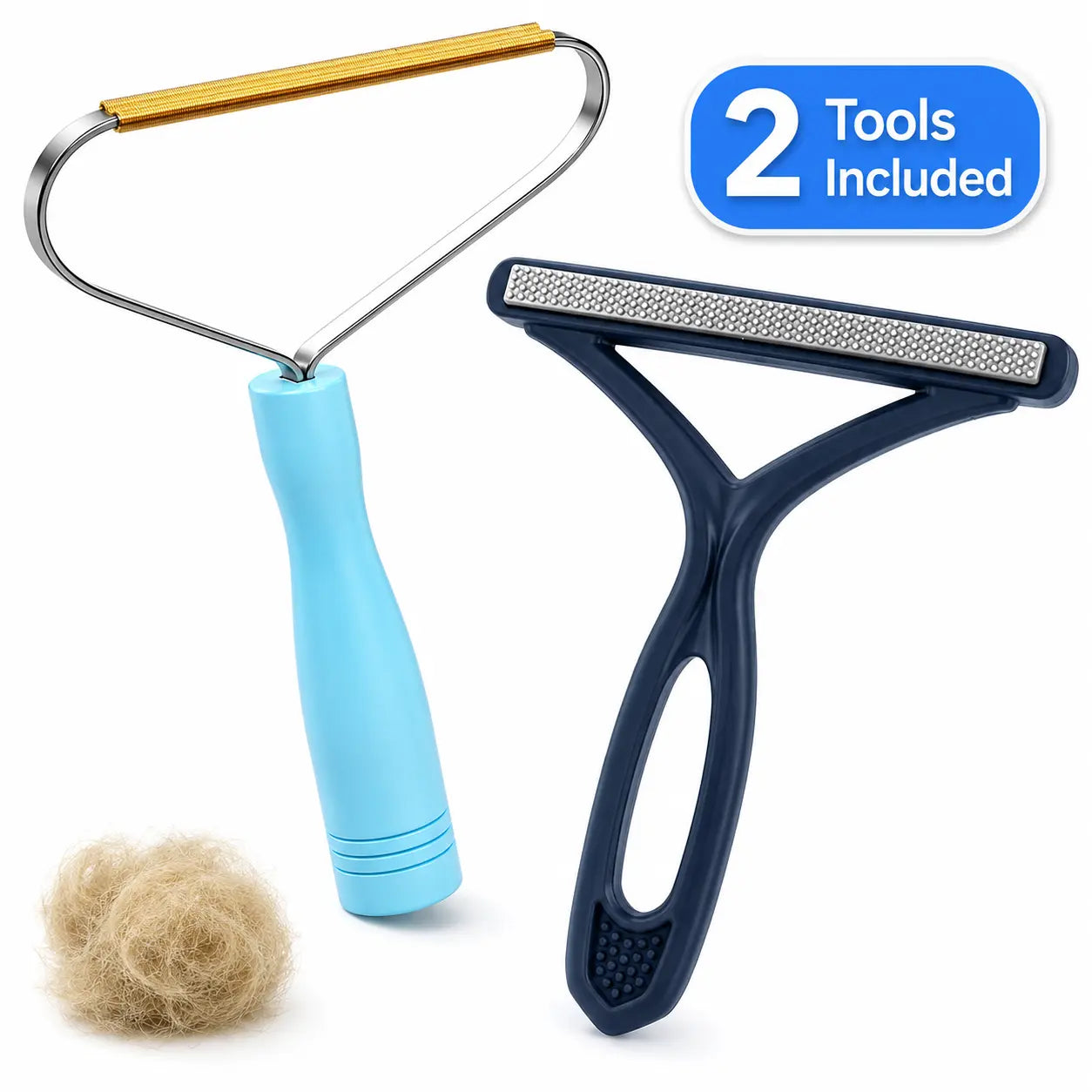 Ultimate 2-Piece Pet Hair Remover Set - Effortlessly Banish Dog & Cat Fur from Carpets, Couches, Rugs, and More!